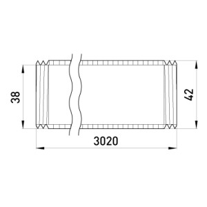 Труба металева e.industrial.pipe.thread.1-1/4" з різьбою, 3.05 м