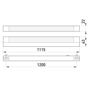 Світильник люмінесцентний e.lum.ch.1301.1.28 з електронним баластом з лампою Т5