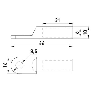 Алюмінієвий кабельний наконечник e.end.stand.a.10