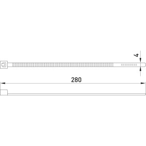 Кабельна стяжка e.ct.stand.280.4.yellow (100шт), жовта