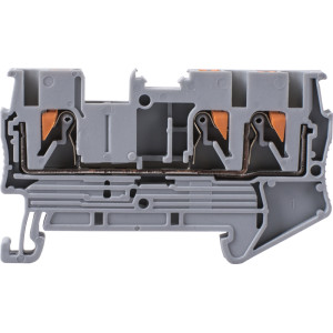 Клемна колодка набірна на DIN-рейку e.tc.din.spring.2,5.1-2, 3контакти