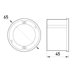 Коробка установочна e.db.stand.103.d65 гіпсокартон, одиночна, упор ПВХ