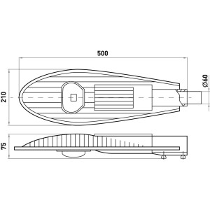 Світильник світлодіодний консольний e.LED.Street.50.6500, 50Вт, 6500К, 5000Лм