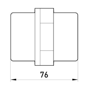 Ізолятор пластиковий e.bus.sm.stand.76.bk без кріплення під шайби і болти М10 (по 2 шт)