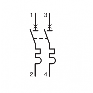 Автоматичний вимикач 2P 10kA C-1A 2M