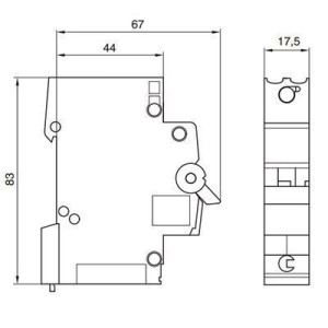 Автоматичний вимикач 1P 15kA D-125A 1.5M