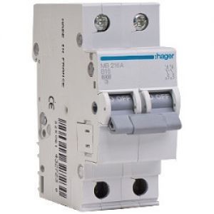 Автоматичний вимикач 2P 6kA C-10A 2M