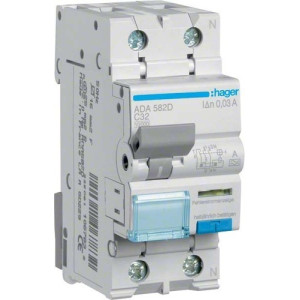 Диференційний автоматичний вимикач 1P+N 10kA C-32A 30mA A