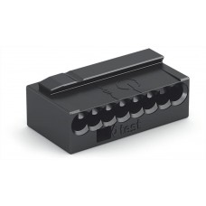 Мікро-клема для розподільчих коробок на 8 провідників WAGO 243-208 темно-сіра