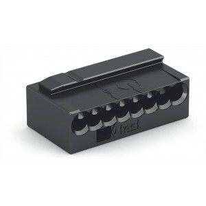 Мікро-клема для розподільчих коробок на 8 провідників WAGO 243-208 темно-сіра