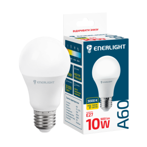 Лампа світлодіодна ENERLIGHT A60 10Вт 3000K E27