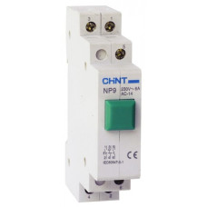 Кнопка NP9-10D3/1 230V 1NO+0NC Зелена