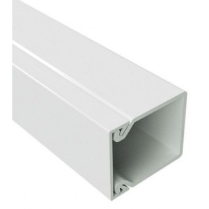 TA-EN 40x40 Короб із кришкою із плоскою основою, довжина 2000 мм, білий RAL9001, 00324, ДКС