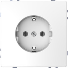 Розетка 16А з заземляючим контактом без шторок, Білий лотос Merten,   D-Life Schneider Electric  MTN2301-6035