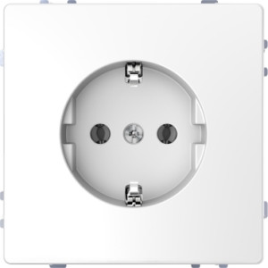 Розетка 16А з заземляючим контактом без шторок, Білий лотос Merten,   D-Life Schneider Electric  MTN2301-6035