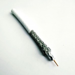Кабель RG К-6/0.8 F690BV cu внутрішній білий, 0102 Відрізок 110м