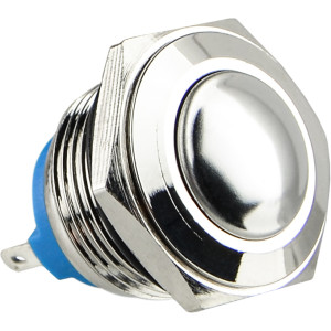 Кнопка металева опукла, (з'єднання під пайку), 1NO. TY 16-231P Pcb