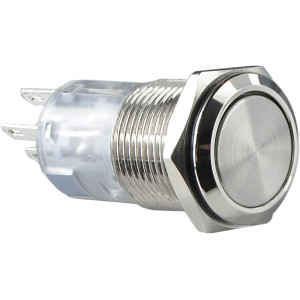 Кнопка металева пласка з фікс., 2NO+2NC. TYJ 16-312