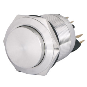 Кнопка металева звиступом з фікс., 1NO+1NC. TYJ 22-321