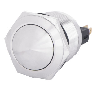 Кнопка металева опукла з фікс., 1NO+1NC. TYJ 22-331