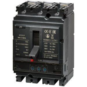 Автоматичний вимикач NBS-E 160/3L 160A (36kA, (0.4-1)In/(1.5-10)Ir) 3P