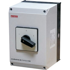 Пакетний перемикач в корпусі e.industrial.sb.1-0-2.3.63, 3р, 63А (1-0-2)