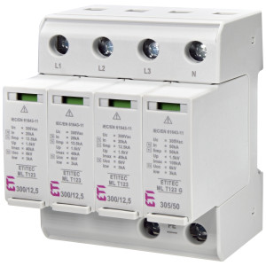 Обмежувач перенапруги ETITEC ML T123 300/12,5 (3+1, 4p, TT)