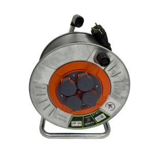 Подовжувач на котушці (метал) ПК-50М (ПВС 3х1,5), 50м, ІР-44