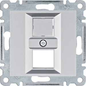 Панель подвійна для RJ12/RJ45 Lumina, срібна