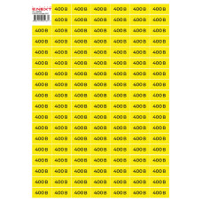 Самоклеюча наліпка "400В"  e.sticker.voltage.400.1 (40х20мм) 102 шт/аркуш