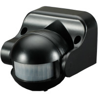 Датчик руху інфрачервоний e.sensor.pir.09.black(чорний), 180°, IP44