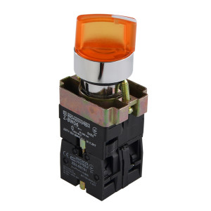 Кнопка жовта поворотна 2-поз. з підсвічуванням XB2-BK2565