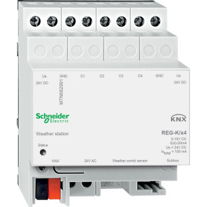 Метеостанція 4-канальна, REG-K, світло-сірий, Merten, Schneider Electric,MTN682991