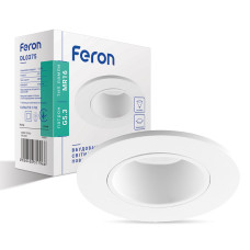 Вбудований поворотний світильник  Feron DL0375 білий