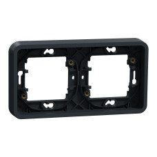 Рамка двомісна горизонтальна IP55, чорна, Mureva Styl Schneider Electric MUR34101