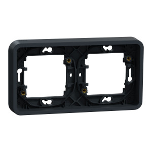 Рамка двомісна горизонтальна IP55, чорна, Mureva Styl Schneider Electric MUR34101