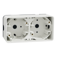 Двомісний бокс для поверхневого монтажу IP55, білий Mureva Styl Schneider Electric MUR39914