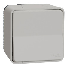 Кнопковий вимикач IP55, для поверхневого монтажу, білий, Mureva Styl Schneider Electric MUR39026