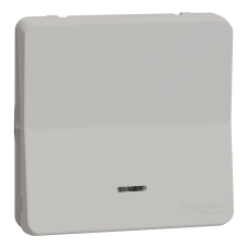 Механізм кнопкового вимикача з підсвіткою IP55, білий, Mureva Styl Schneider Electric MUR39127