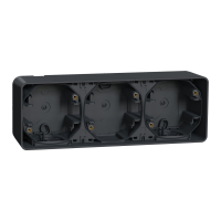 Тримісний бокс для поверхневого монтажу IP55, чорний Mureva Styl Schneider Electric MUR37713