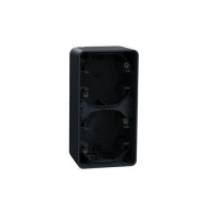 Двомісний бокс для поверхневого монтажу вертикальний IP55, чорний, Mureva Styl Schneider Electric MUR37912