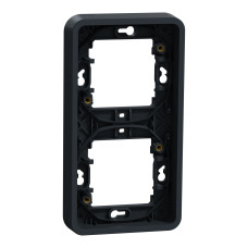 Рамка двомісна вертикальна IP55, чорна, Mureva Styl Schneider Electric MUR34151
