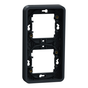 Рамка двомісна вертикальна IP55, чорна, Mureva Styl Schneider Electric MUR34151
