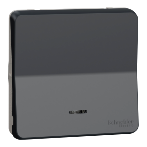Механізм перемикача з підсвіткою IP55, чорний, Mureva Styl Schneider Electric MUR35025