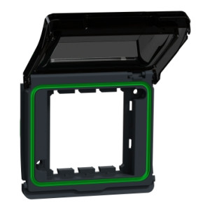 Кришка бокса для Unica New IP55, чорний, Mureva Styl Schneider Electric MUR35110