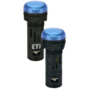 Лампа сигнальна LED матова ECLI-16-240A-B 240V AC (Ø16мм, синя)