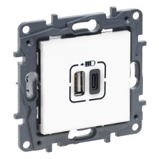 NILOE STEP Розетка USB Тип А+C 12Вт+15Вт 5 В колір Білий