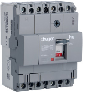 Автоматичний вимикач x160, In=125А, 4п, 18kA, Тфікс./Мфікс.