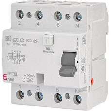 Реле диференційне (ПЗВ) 4р EFI6-P4 16/0,03 тип A (6kA)