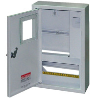 Корпус e.mbox.stand.n.f1.10.z.e металевий, під 1-ф. електронний лічильник, 10 мод., навісний, з замком
